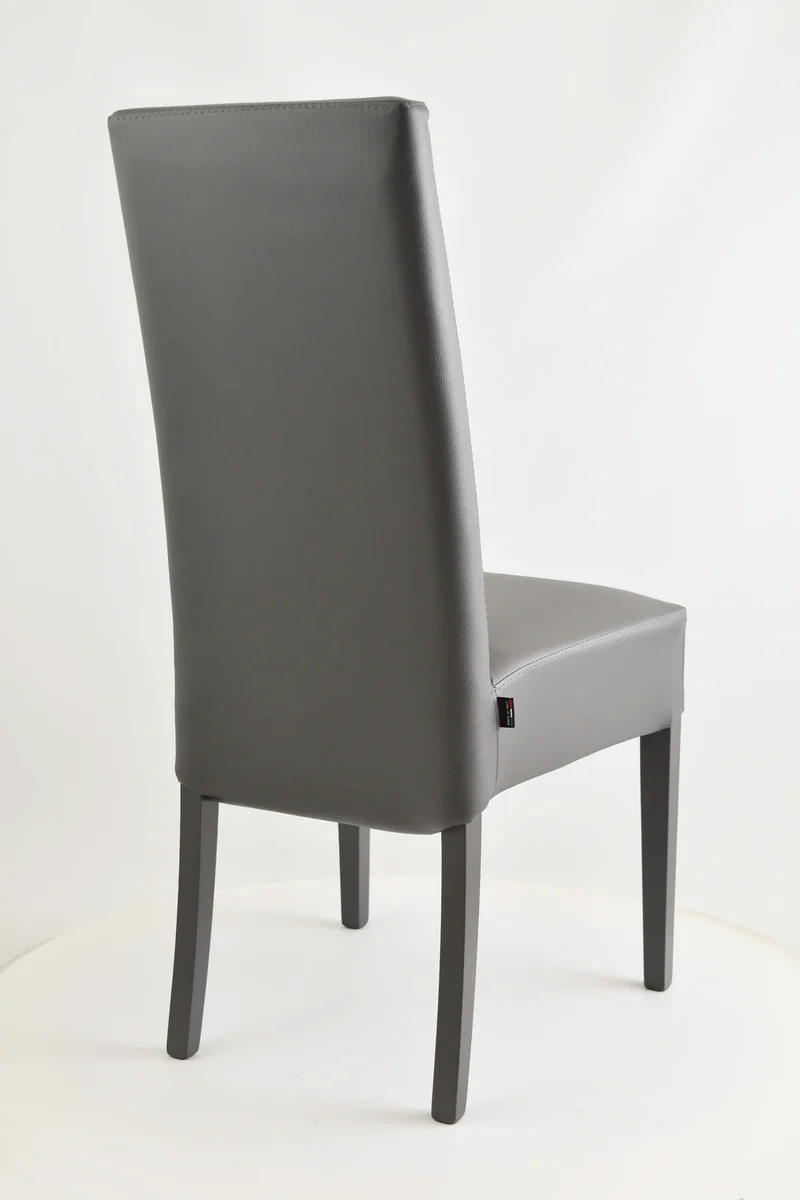 Sedia outlet modello 36 imbottita in finta pelle colore grigio scuro