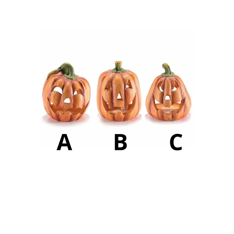 Zucche di Halloween in terracotta porta tealight - Tre varianti