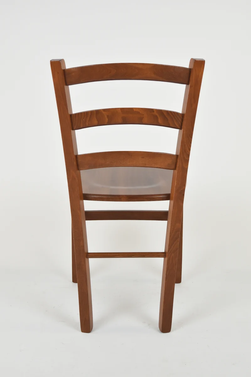 Sedia modello Venice con robusta struttura in legno di faggio e seduta in legno massello