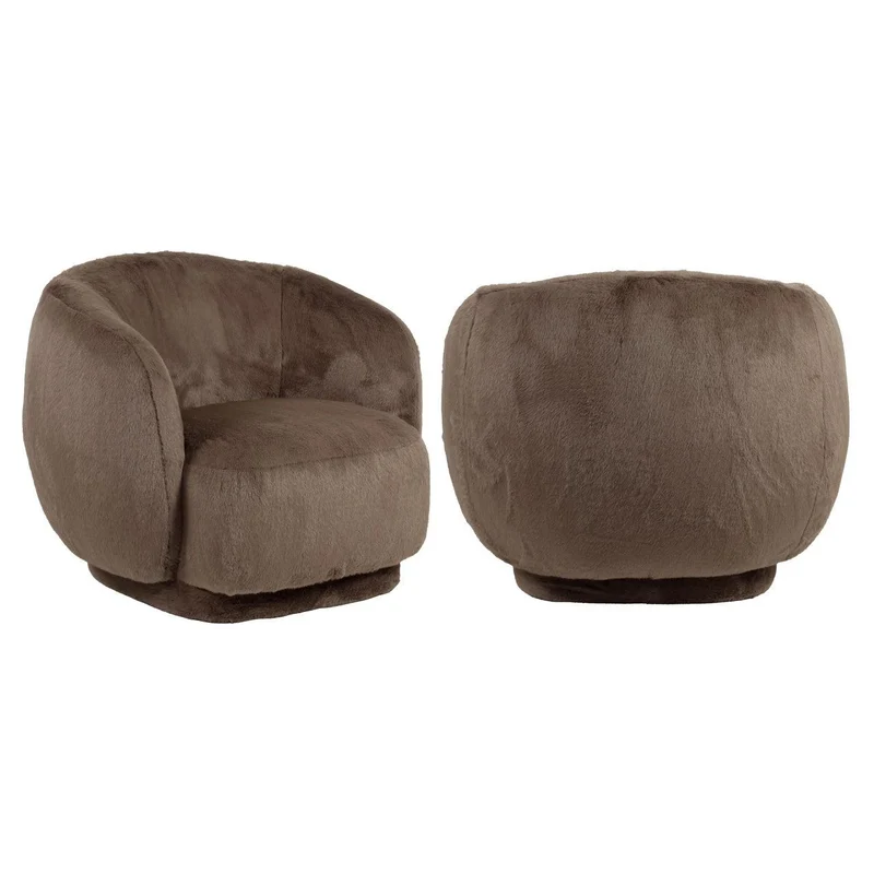 Richmond Interiors Lounge Stuhl Negreslo brown fluffy