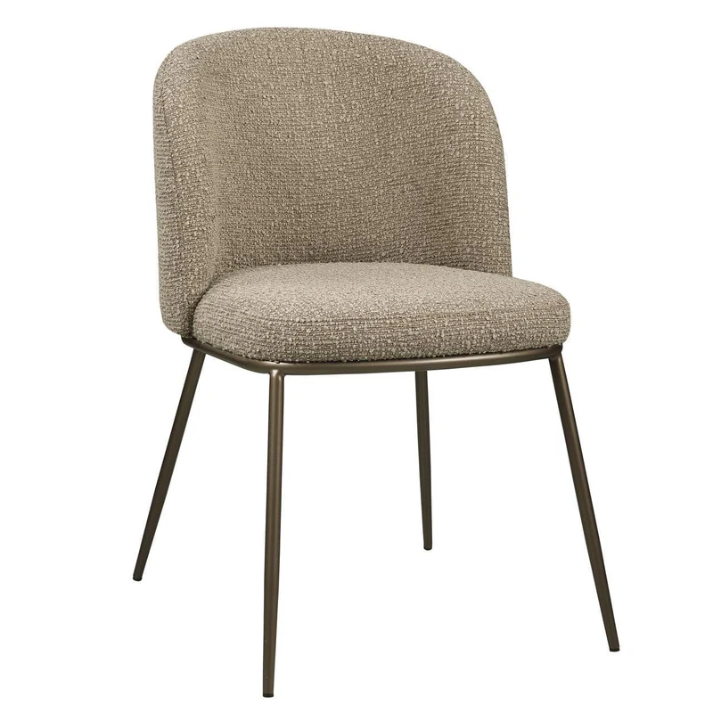 Richmond Interiors Esszimmerstuhl Elvi mocca chunky fire retardant (Set of 2)