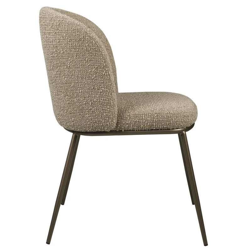 Richmond Interiors Esszimmerstuhl Elvi mocca chunky fire retardant (Set of 2)