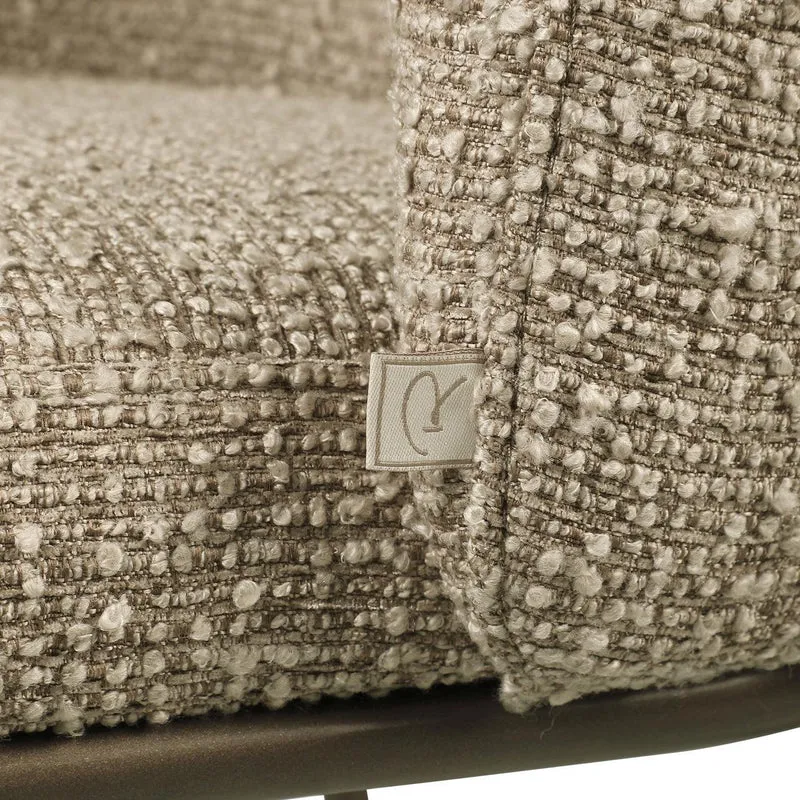 Richmond Interiors Esszimmerstuhl Elvi mocca chunky fire retardant (Set of 2)