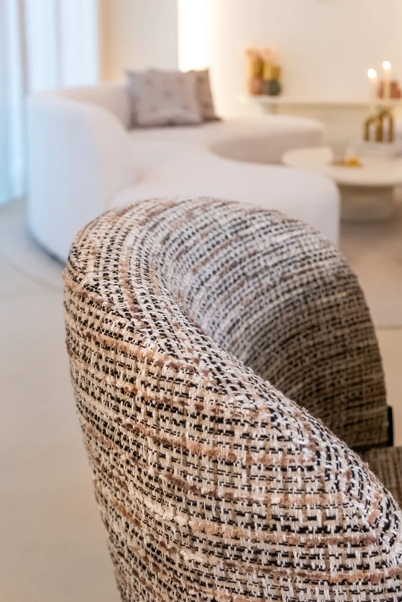 Richmond Interiors Esszimmerstuhl Elvi mocca chunky fire retardant (Set of 2)