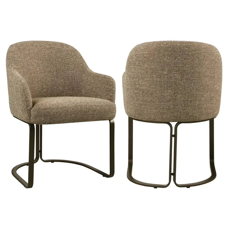 Richmond Interiors Esszimmerstuhl Hadley brown tweed fire retardant