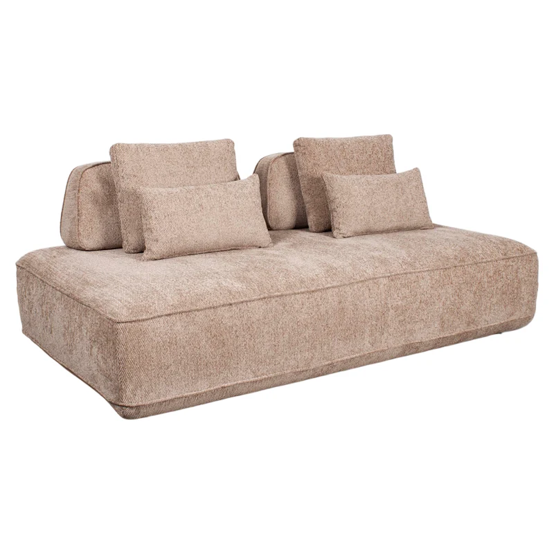 Richmond Interiors Sofa Tudor mocca boldweave 2,5-seater movable backrest