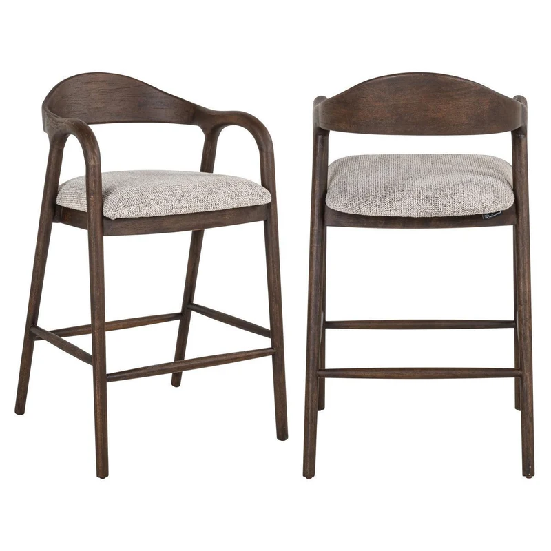 Richmond Interiors Thekenstuhl Mihara mocca fancy fire retardant