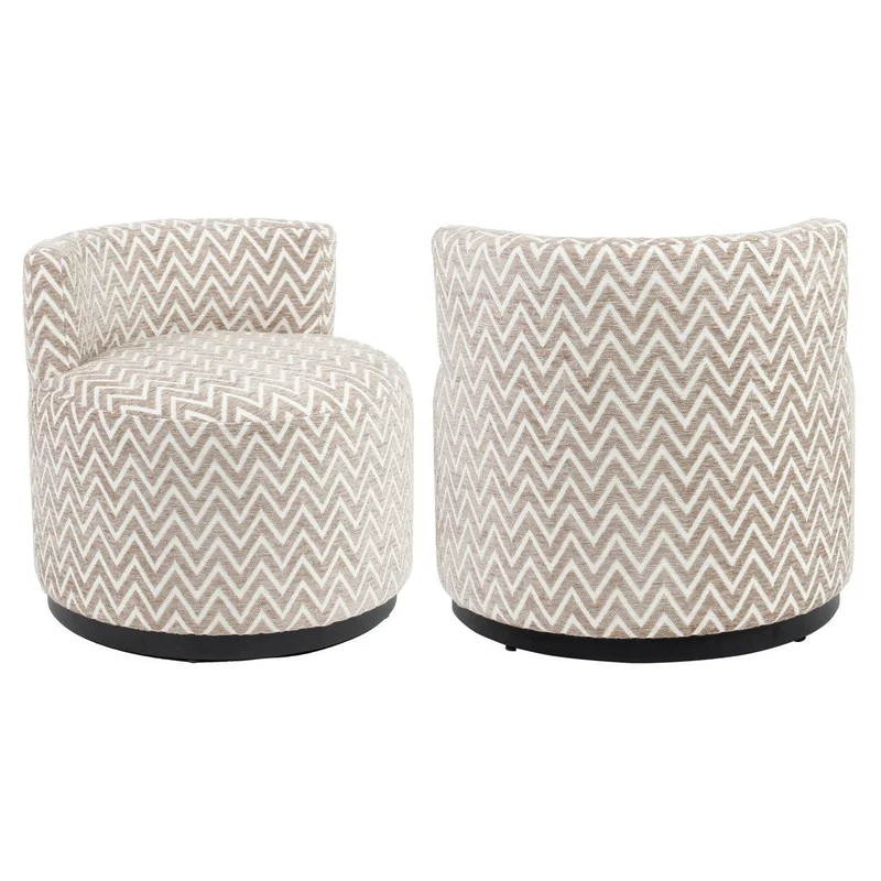 Richmond Interiors Lounge Stuhl Franny sand chevron