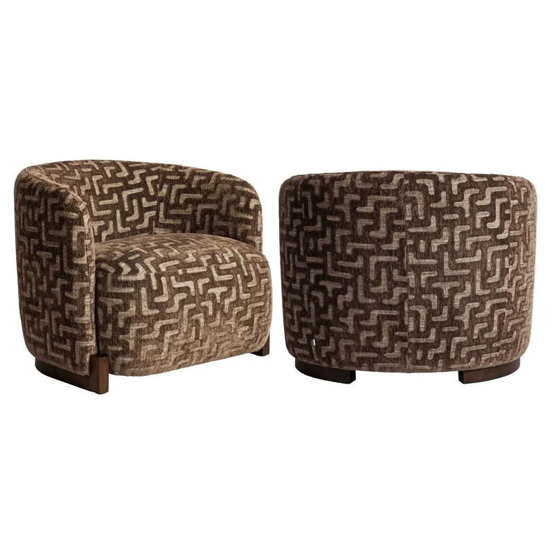 Richmond Interiors Lounge Stuhl Hannah brown labyrinth fire retardant