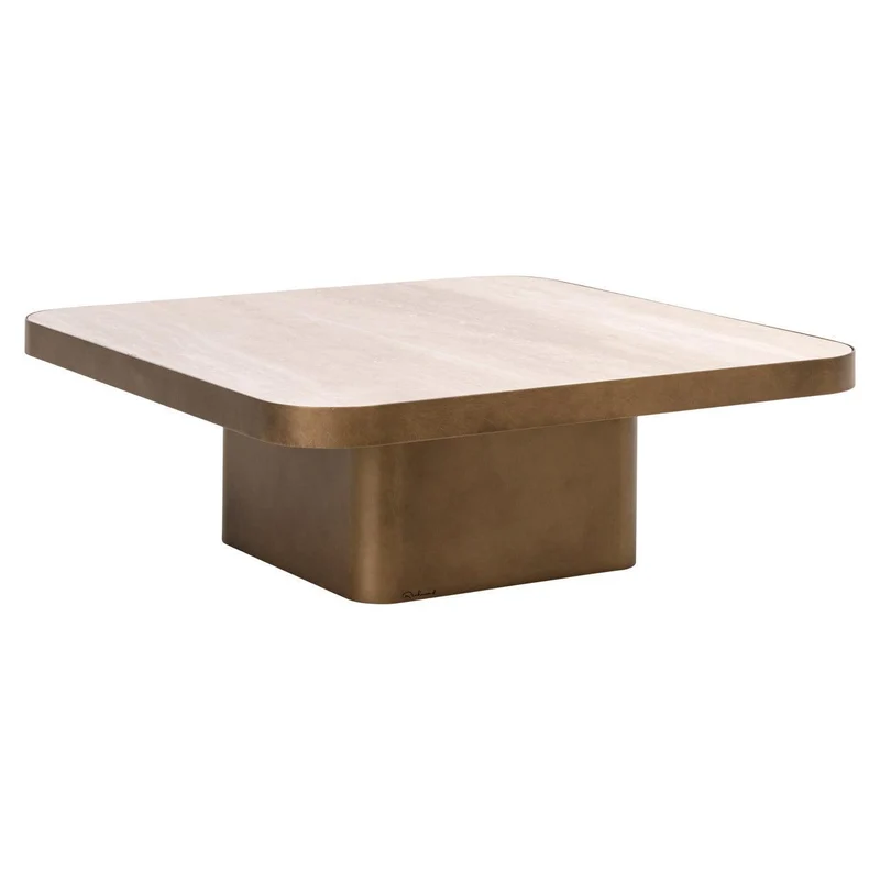 Richmond Interiors Couchtisch Claridge beige 90x90 (cumulus)