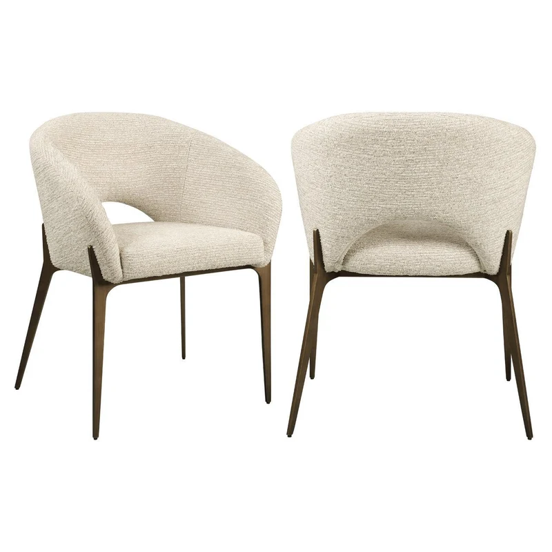 Richmond Interiors Esszimmerstuhl Kenzi natural linear fire retardant