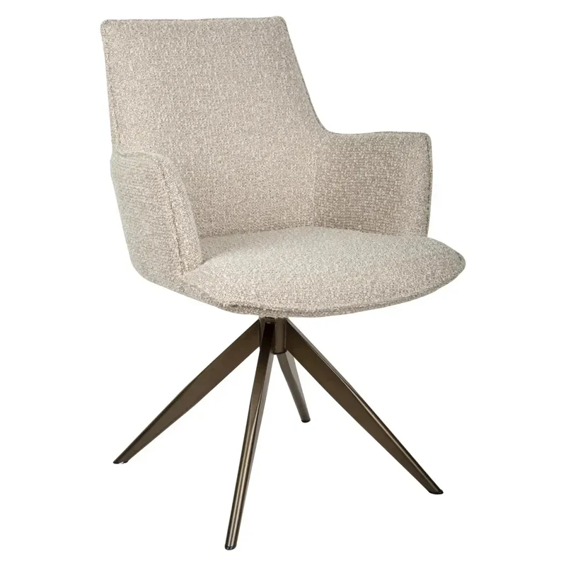 Richmond Interiors Esszimmerstuhl Dakota natural chunky swivel with arm