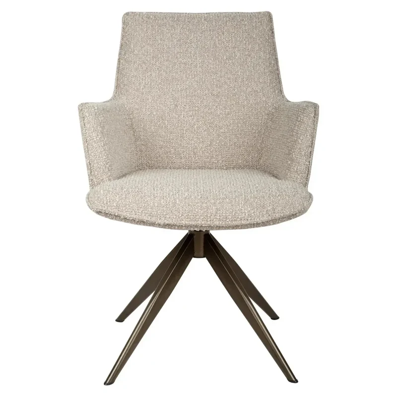 Richmond Interiors Esszimmerstuhl Dakota natural chunky swivel with arm