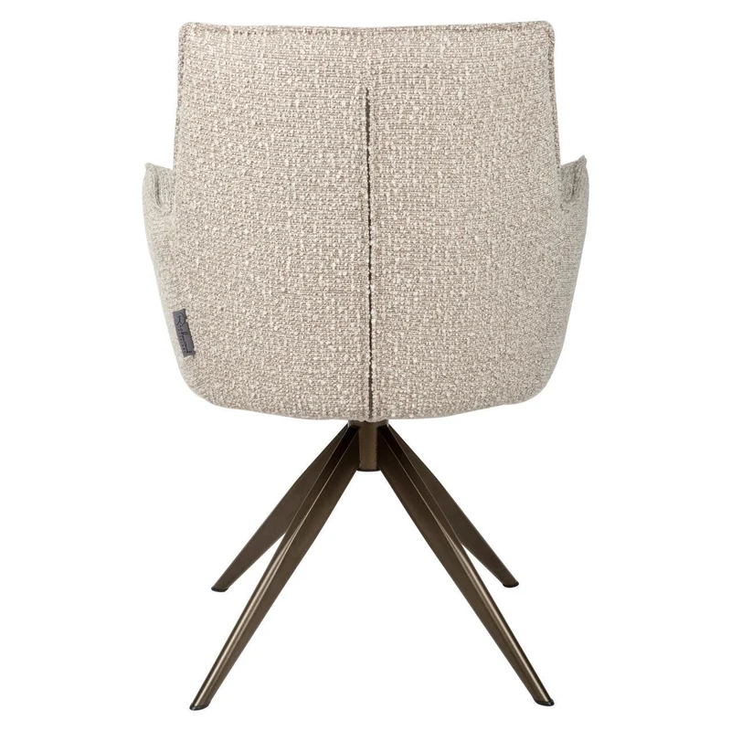 Richmond Interiors Esszimmerstuhl Dakota natural chunky swivel with arm