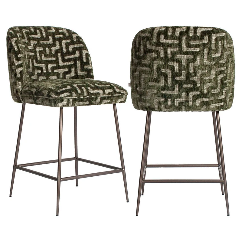 Richmond Interiors Thekenstuhl Pullitzer moss labyrinth