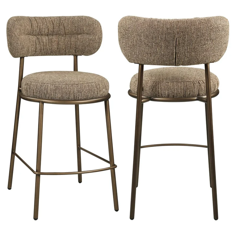 Richmond Interiors Thekenstuhl Encanto brown tweed