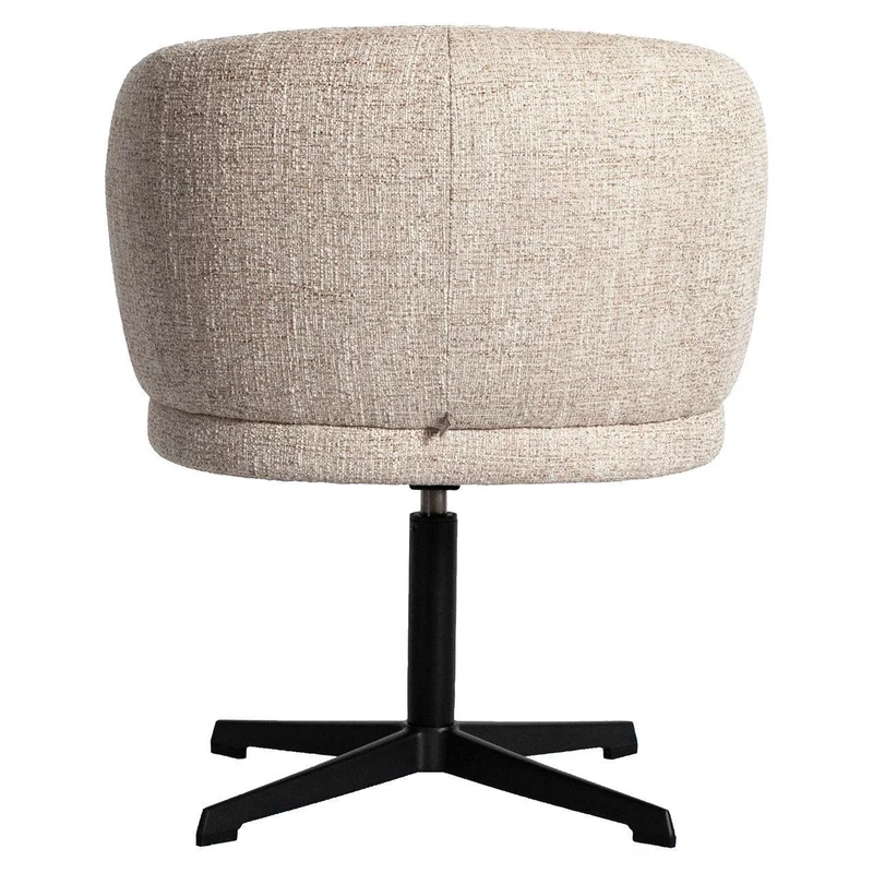 Richmond Interiors Esszimmerstuhl Dinan cream tweed fire retardant - swivel