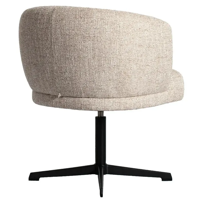 Richmond Interiors Esszimmerstuhl Dinan cream tweed fire retardant - swivel