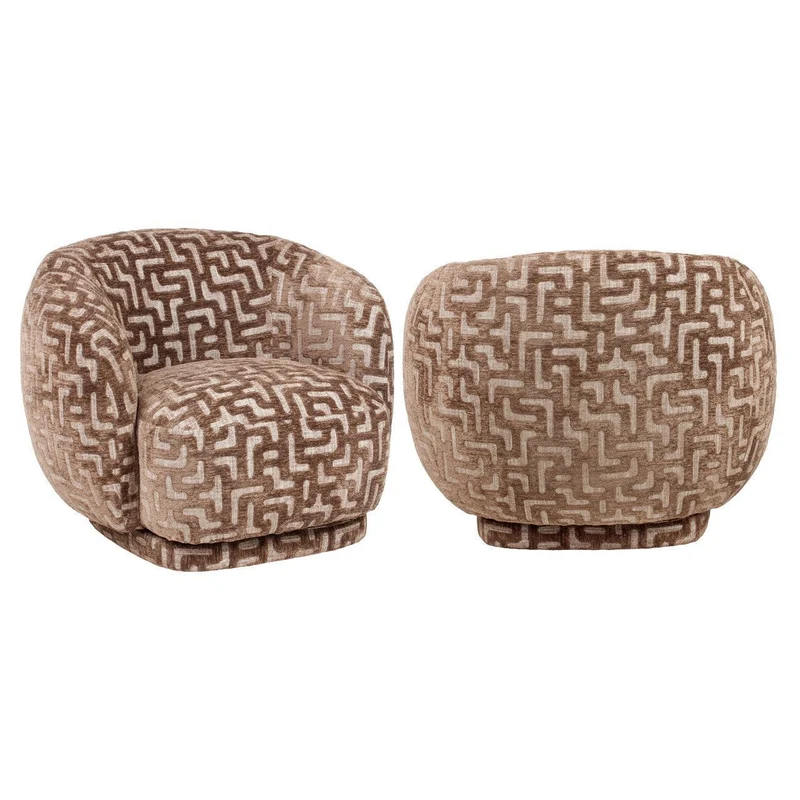 Richmond Interiors Lounge Stuhl Negreslo brown labyrinth