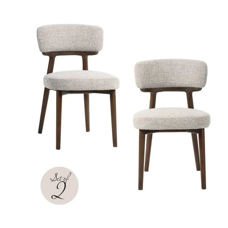 Richmond Interiors Esszimmerstuhl Basker natural fancy fire retardant (Set of 2)