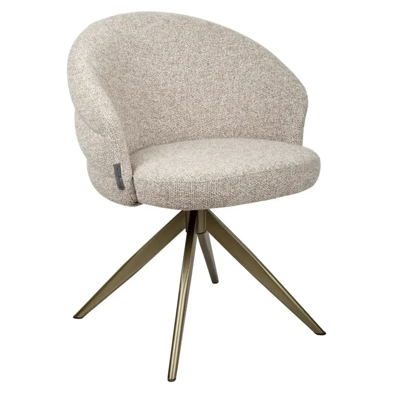 Richmond Interiors Esszimmerstuhl Zendaya cayenne brown swivel fire retardant