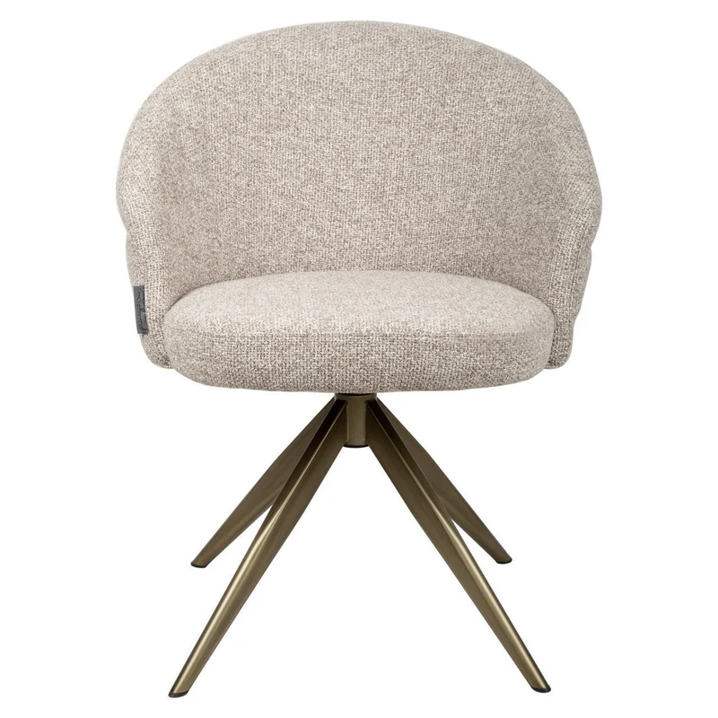 Richmond Interiors Esszimmerstuhl Zendaya cayenne brown swivel fire retardant