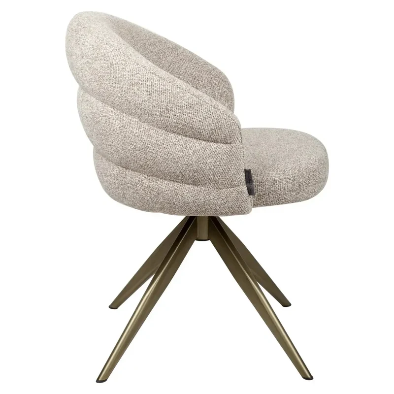 Richmond Interiors Esszimmerstuhl Zendaya cayenne brown swivel fire retardant