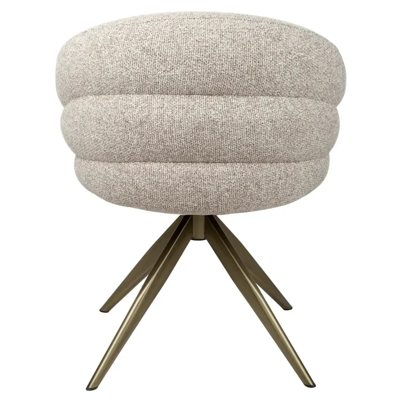 Richmond Interiors Esszimmerstuhl Zendaya cayenne brown swivel fire retardant