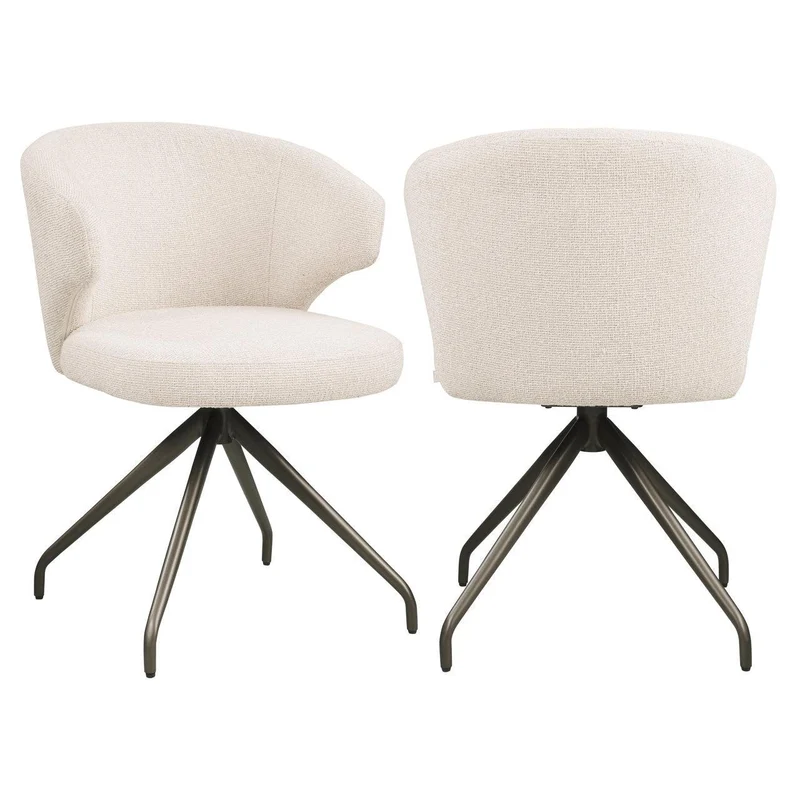 Richmond Interiors Esszimmerstuhl Milly biscotti swivel