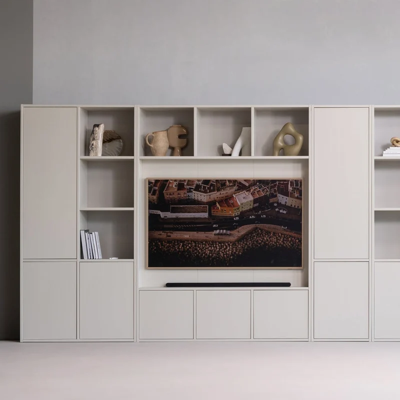 Mobile TV 3 ante in legno di pino Meggy 160x215 cm - modulo componibile
