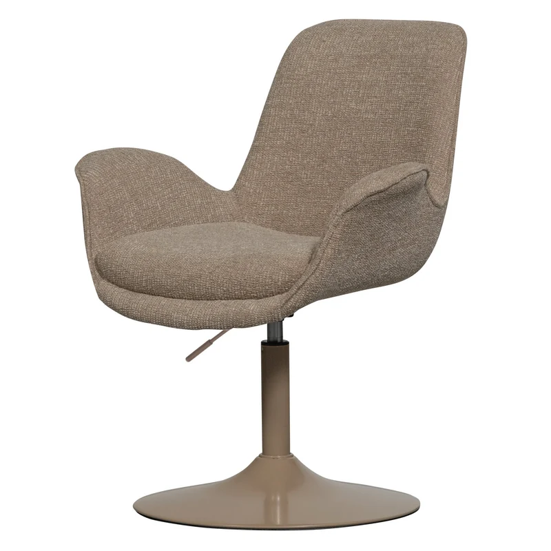 Sedia regolabile in tessuto beige Marten 70x90 cm