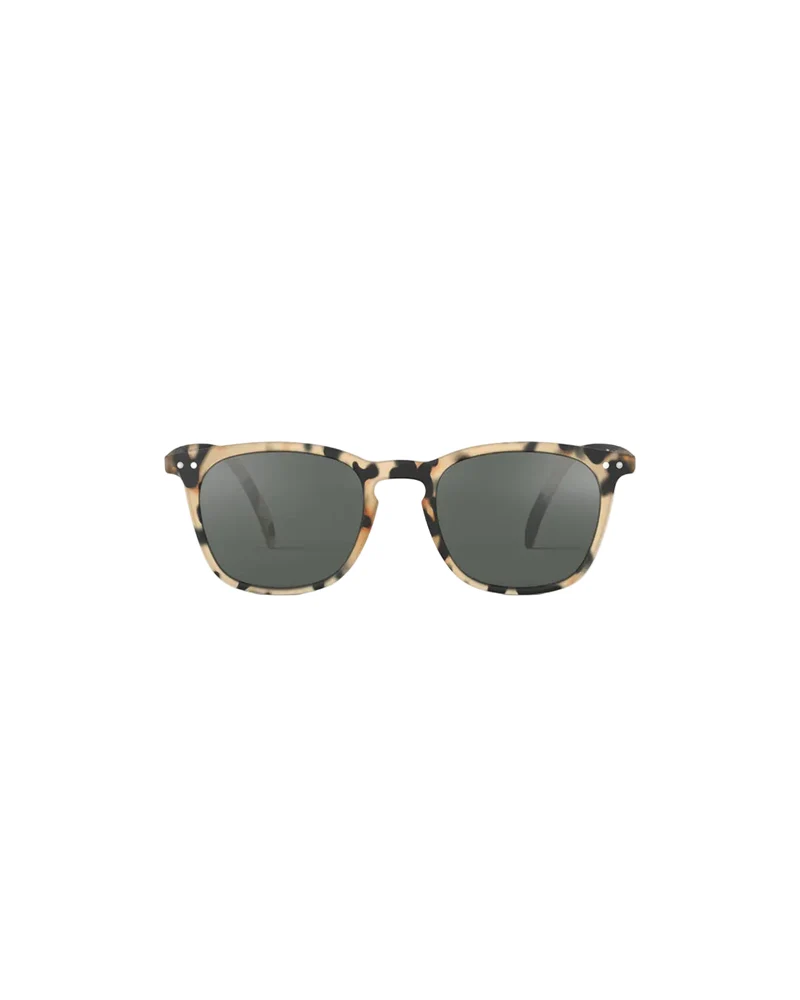 Occhiale da Sole Polarizzato #E - Light Tortoise - Green Lenses