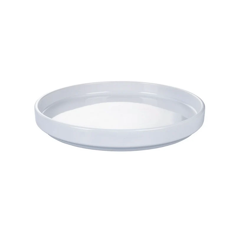 Piatto liscio in gres porcellanato bianco"Gourmet"