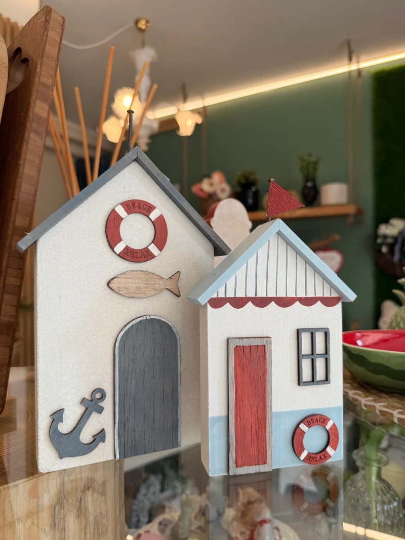 Decorazione in legno Cabina "Beach Relax" - Due Misure