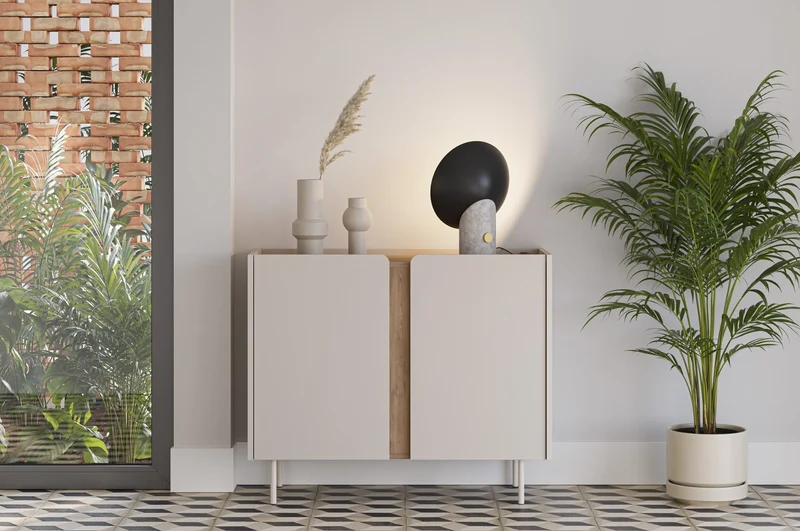 Madia 2 ante crema Lucis 100x82 cm
