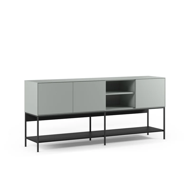 Madia 3 ante con gamba in metallo Emy 180x80 cm