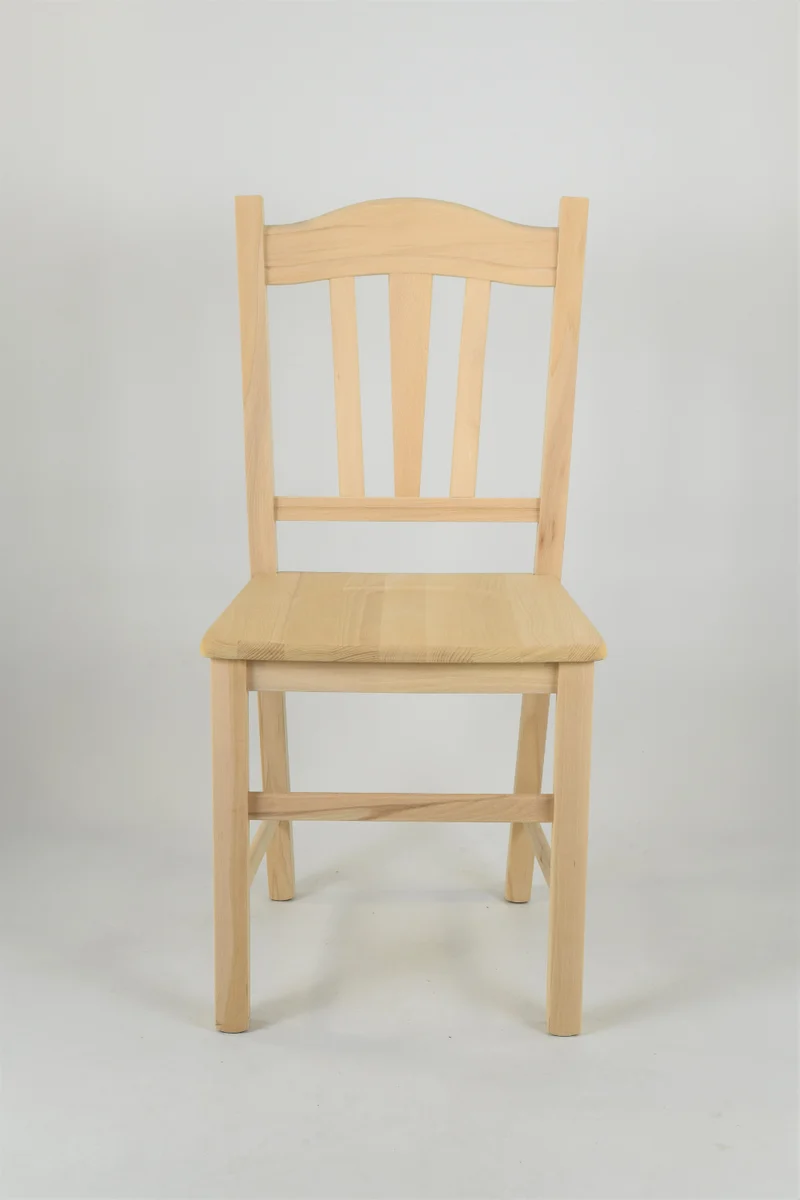 Set sedie modello Silvana con robusta struttura in legno di faggio levigato, non trattato, 100% naturale e seduta in legno