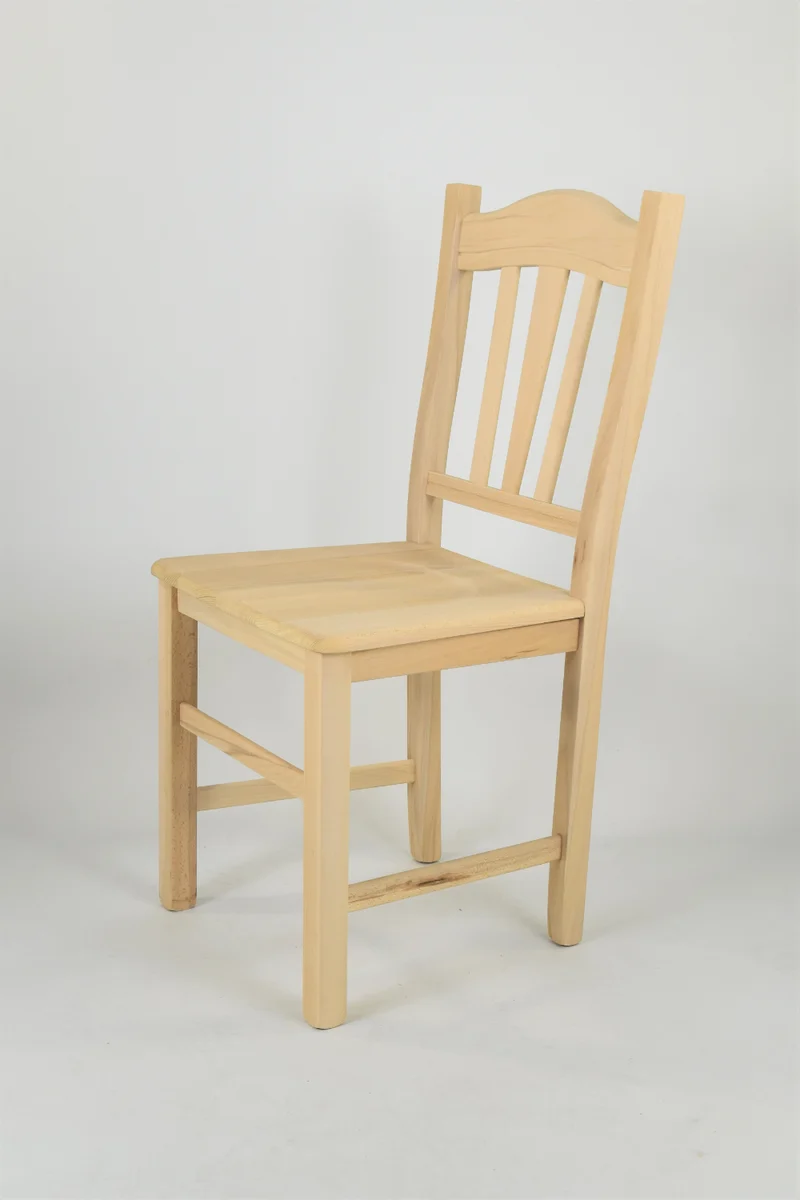 Set sedie modello Silvana con robusta struttura in legno di faggio levigato, non trattato, 100% naturale e seduta in legno