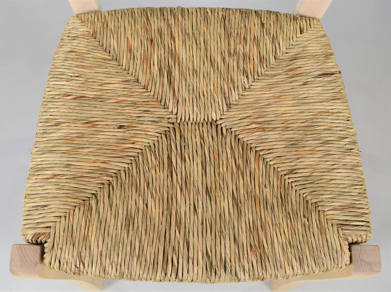Set sedie modello Venezia con robusta struttura in legno di faggio levigato, non trattato, 100% naturale e seduta in paglia