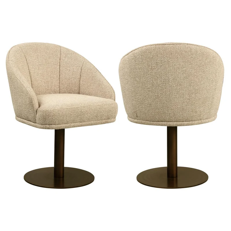 Richmond Interiors Esszimmerstuhl Beverly natural fancy swivel