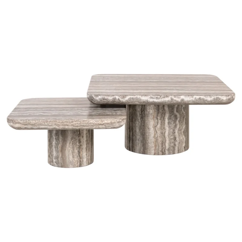 Richmond Interiors Couchtisch Dulce Grey (Denizly) – Set aus 2
