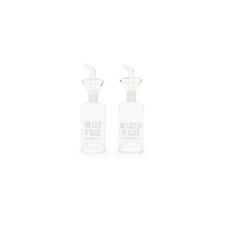 Set Un filo d'olio e un goccio d'aceto in vetro borosilicato - 250 ml
