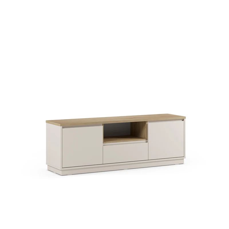 Mobile TV 2 ante 1 cassetto tortora Dory 161x55 cm