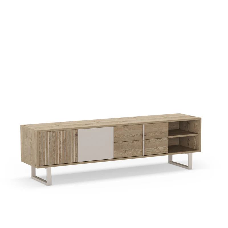Mobile TV 2 ante 2 cassetti rovere/grigio Molly 180x51 cm