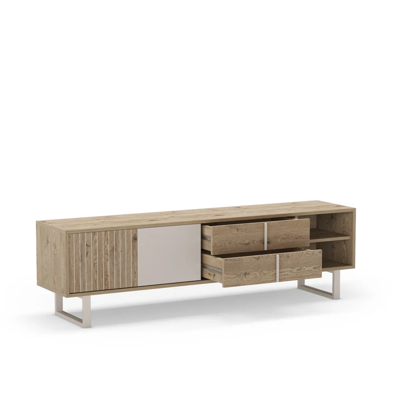 Mobile TV 2 ante 2 cassetti rovere/grigio Molly 180x51 cm