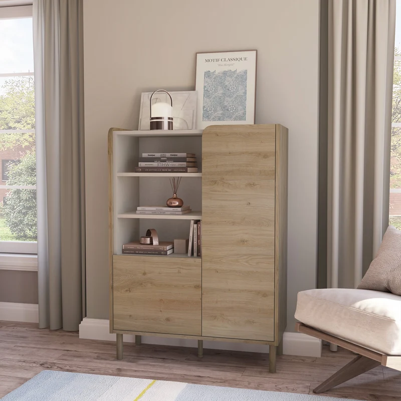 Credenza 2 ante rovere Dara 90x125 cm