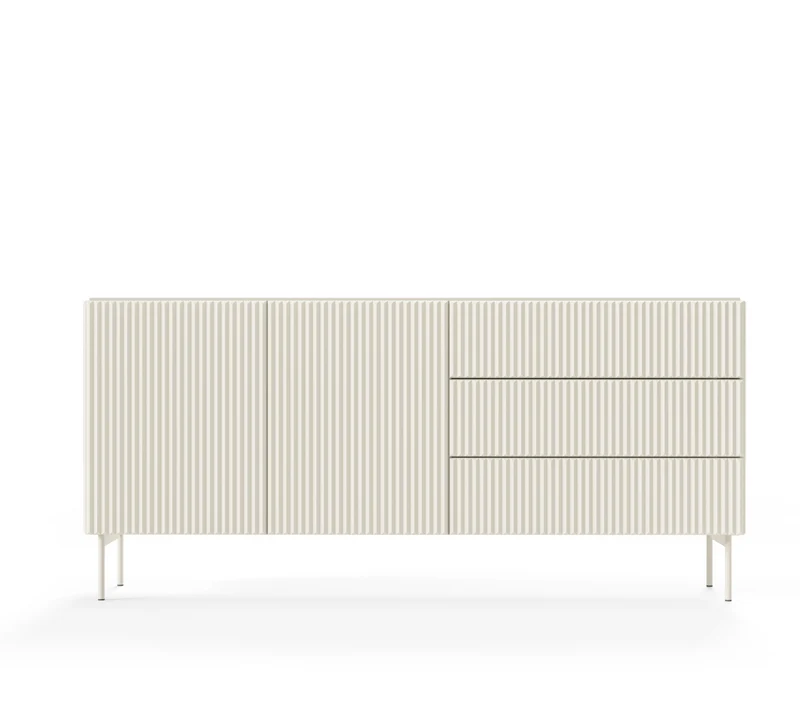 Madia 2 ante 3 cassetti con piede in metallo Neva 177x81 cm