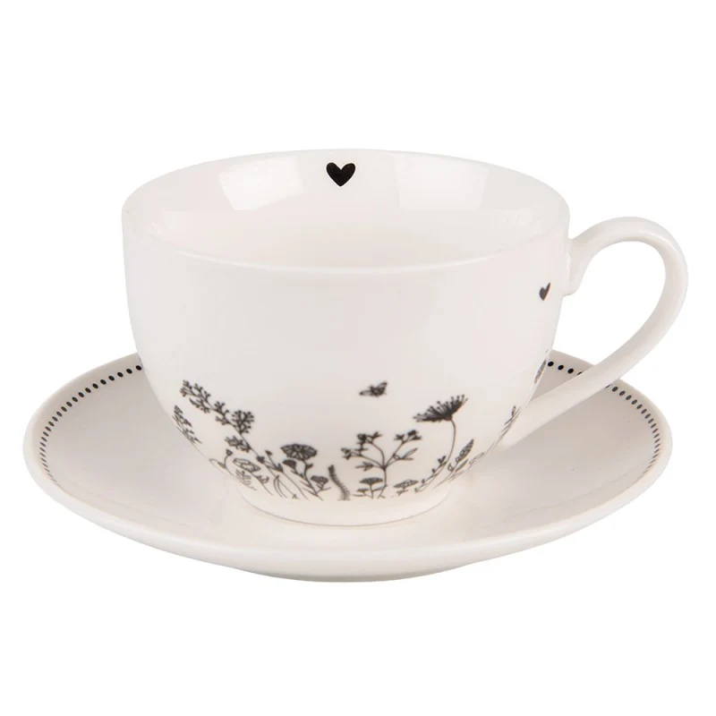 Tazza + piattino - Fiori di campo 200 ml