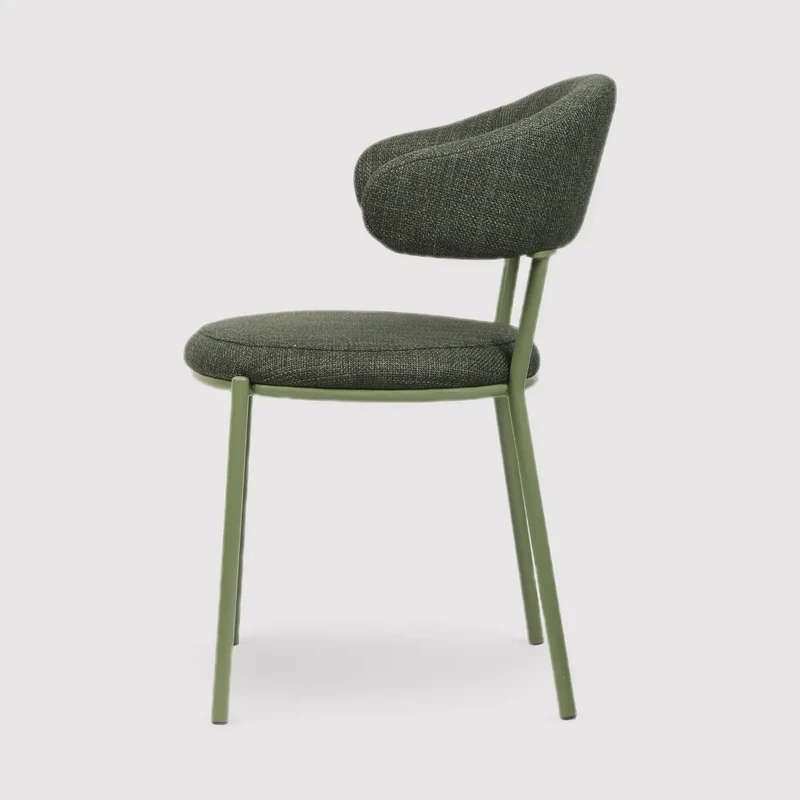 Zeita - Set 2 sedie verde scuro per sala da pranzo o salotto