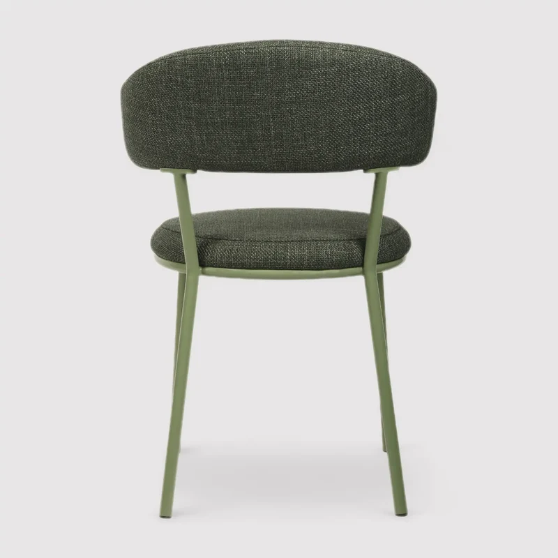 Zeita - Set 2 sedie verde scuro per sala da pranzo o salotto